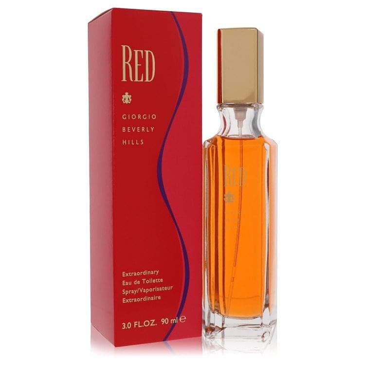 Red by Giorgio Beverly Hills Eau De Toilette Spray 3 oz (Women).