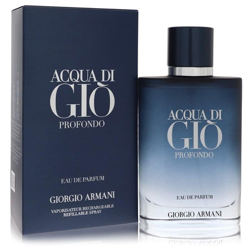 Acqua Di Gio Profondo by Giorgio Armani Eau De Parfum Spray Refillable 3.3 oz (Men).