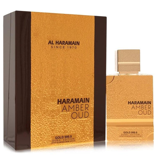 Al Haramain Amber Oud Gold 999.9 Dubai Edition by Al Haramain Extrait De Parfum Spray 3.3 oz (Men).